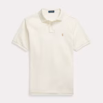 Iconische Mesh Polo-Shirt Cream