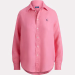 Classic Fit Linnen Overhemd Roze