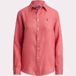 Classic Fit Linnen Overhemd Cherry