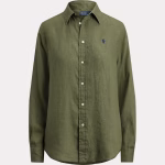 Classic Fit Linnen Overhemd Groen